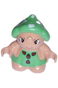 Duplo Figure Little Forest Friends, Female, Green Dress with Two Ladybugs 31231pb05