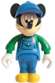 Mickey Mouse Figure with Blue Overalls, Green Sleeves, Blue Cap - 33254