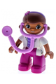Duplo Figure Lego Ville, Female, Dottie McStuffins, Attached Stethoscope - 47394pb201