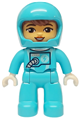 Duplo Figure Lego Ville, Astronaut Female, Medium Azure Spacesuit and Helmet (6473049) - 47394pb354