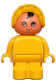 Duplo Figure, Child Type 1 Baby, Yellow Legs, Yellow Body, Yellow Bonnet - 4943pb002