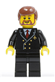 Airport - Pilot with Red Tie and 6 Buttons, Black Legs, Reddish Brown Hair, Brown Beard Rounded - air048