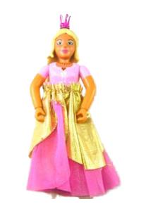Belville Female - Princess - Pink Top, Yellow Hair, Dark Pink Shoes, Skirt Long, Crown belvfem39b