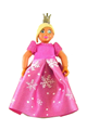 Belville Female - Girl with Bright Pink Top, Magenta Shoes and Long Light Yellow Hair, Dress with Snowflake Pattern, Crown - belvfem71a