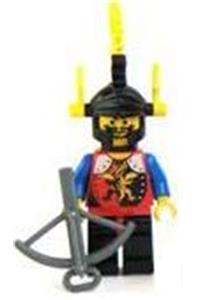 Dragon Knights - Knight 2, Black Legs with Red Hips, Black Dragon Helmet, Yellow Plumes, Black Plastic Cape cas018a