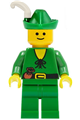 Forestman - pouch, green hat, white feather - cas124