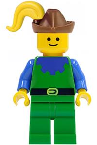 Forestman - blue, brown hat, yellow plume cas135