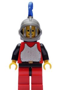 Breastplate - Red with Black Arms, Red Legs with Black Hips, Dark Gray Grille Helmet, Blue Plume, Blue Plastic Cape cas192