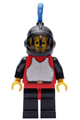 Breastplate - Red with Black Arms, Black Legs with Red Hips, Black Grille Helmet, Blue Plume - cas194