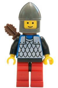 Scale Mail - Blue, Red Legs with Black Hips, Dark Gray Chin-Guard, Quiver cas287