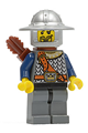 Fantasy Era - Crown Knight Scale Mail with Chest Strap, Helmet with Broad Brim, Curly Eyebrows and Goatee, Quiver - cas345