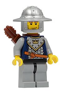 Fantasy Era - Crown Knight Scale Mail with Crown, Helmet with Broad Brim, Vertical Cheek Lines, Quiver cas347