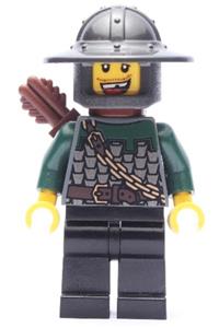 Kingdoms - Dragon Knight Scale Mail with Chain and Belt, Helmet with Broad Brim, Quiver, Missng Tooth cas494