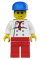 Chef - White Torso with 8 Buttons, Red Legs, Blue Cap - chef013