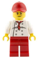Chef - White Torso with 8 Buttons, Red Legs and Red Cap with Hole - chef023