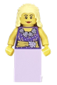 Musician - Female, Blouse with Gold Sash and Flowers, Lavender Skirt, Bright Light Yellow Hair - col265