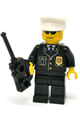 Police - City Suit with Blue Tie and Badge, Black Legs, Sunglasses, White Hat - cty0094