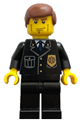 Police - City Suit with Blue Tie and Badge, Black Legs, Vertical Cheek Lines, Reddish Brown Hair - cty0101