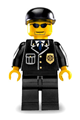 Police - City Suit with Blue Tie and Badge, Black Legs, Sunglasses, Black Cap - cty0106