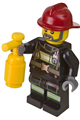 Fire - Reflective Stripes with Utility Belt, Dark Red Fire Helmet, Gray Beard - cty0381