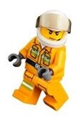 Fire - Reflective Stripes, Bright Light Orange Suit, White Helmet, Scowl - cty0968