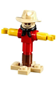 Scarecrow - Tan Fedora, Black Bandana, Red Shirt - cty0986