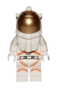 Astronaut - Male, White Spacesuit with Orange Lines, Smirk, Cheek Lines, Black Eyebrows cty1055a