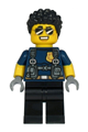 Police Officer - Duke DeTain, Dark Blue Shirt with Short Sleeves, Harness, Black Legs, Black Hair - cty1210