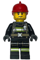 Fire - Reflective Stripes with Utility Belt, Red Fire Helmet, Male Smirk - cty1416