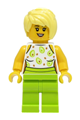 Sandwich Shop Customer - Female, White Top, Lime Legs, Bright Light Yellow Hair - cty1507