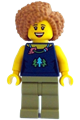 Female, Dark Blue Top with Trees and Necklace, Olive Green Legs, Medium Nougat Hair - cty1523
