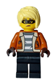 Police - City Bandit Crook Female, Dark Orange Jacket, Black Legs, Bright Light Yellow Hair - cty1586