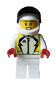 Stuntz Driver - Female, Neon Yellow Jacket, White Legs, White Helmet with Black Visor - cty1591