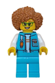 Arctic Explorer Researcher - Female, Medium Azure Jacket with Flash Drive, Medium Azure Legs, Medium Nougat Hair, Glasses - cty1611