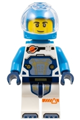 Astronaut - Male, Dark Azure Helmet, Dark Azure Backpack, White Suit with Dark Azure Arms - cty1697