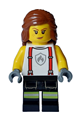 Fire - Female, White Shirt with Suspenders, Legs with Reflective Stripes, Reddish Brown Hair with Braid - cty1715