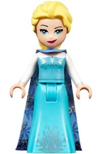 Elsa - medium blue long narrow cape, white sleeves dp050