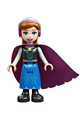 Anna - Blue Skirt, Black Boots and Black Top, Light Aqua Sleeves and Windswept Magenta Cape - dp135
