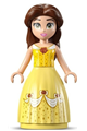 Belle - Dress with Red Roses, no Sleeves, Dark Pink Lips, Open Mouth, Long Eyelashes - dp174
