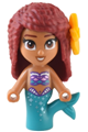 Ariel, Mermaid (Medium Nougat) - Micro Doll, Bright Light Orange Flower - dp178
