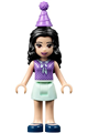 Friends Emma, Light Aqua Skirt, Medium Lavender Top and Party Hat - frnd245