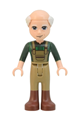 Friends Marcel, Dark Green Plaid Shirt and Overalls, Dark Tan Pants with Boots - frnd523