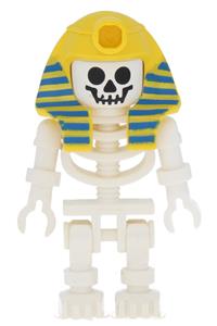 Skeleton with standard skull, yellow mummy headdress with pattern gen006
