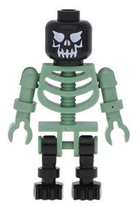 Skeleton sand green with black legs and black head with evil skull gen014