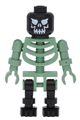 Skeleton sand green with black legs and black head with evil skull - gen014