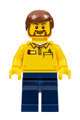 Lego Store Employee, Dark Blue Legs, Brown Beard - gen083