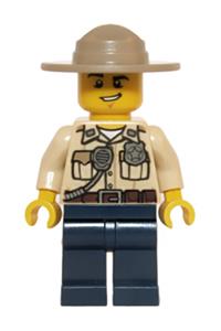 Swamp Police - Officer, Shirt, Dark Tan Hat, Lopsided Grin hol061
