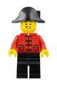 Lunar New Year Parade Participant - Male, Red Tang Shirt, Black Legs, Pirate Bicorne Hat - hol321