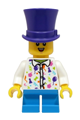 Boy - White Shirt, Dark Azure Short Legs, Dark Purple Top Hat - hol323
