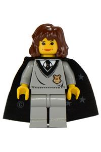 Hermione Granger, Hogwarts Torso, Light Gray Legs, Black Cape with Stars hp003